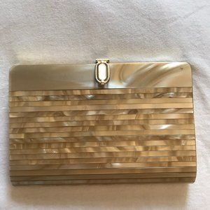 Evening bag mother of pearl vintage flaw inside refer to images